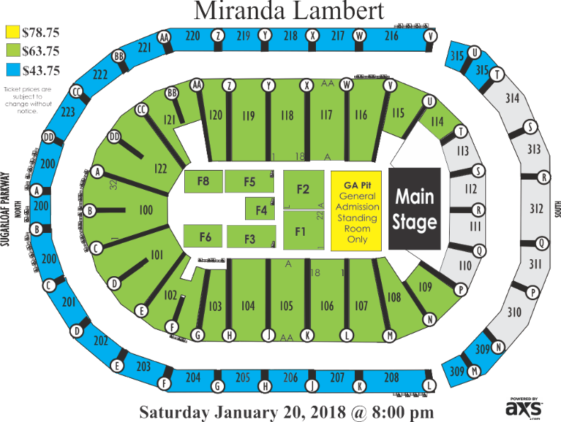 Infinite Energy Center Seating Chart Rows