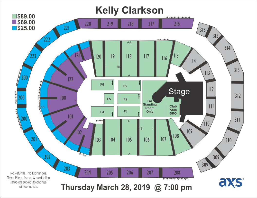 Seating Chart Gwinnett Center Arena