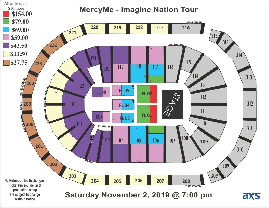 Gwinnett Arena Detailed Seating Chart