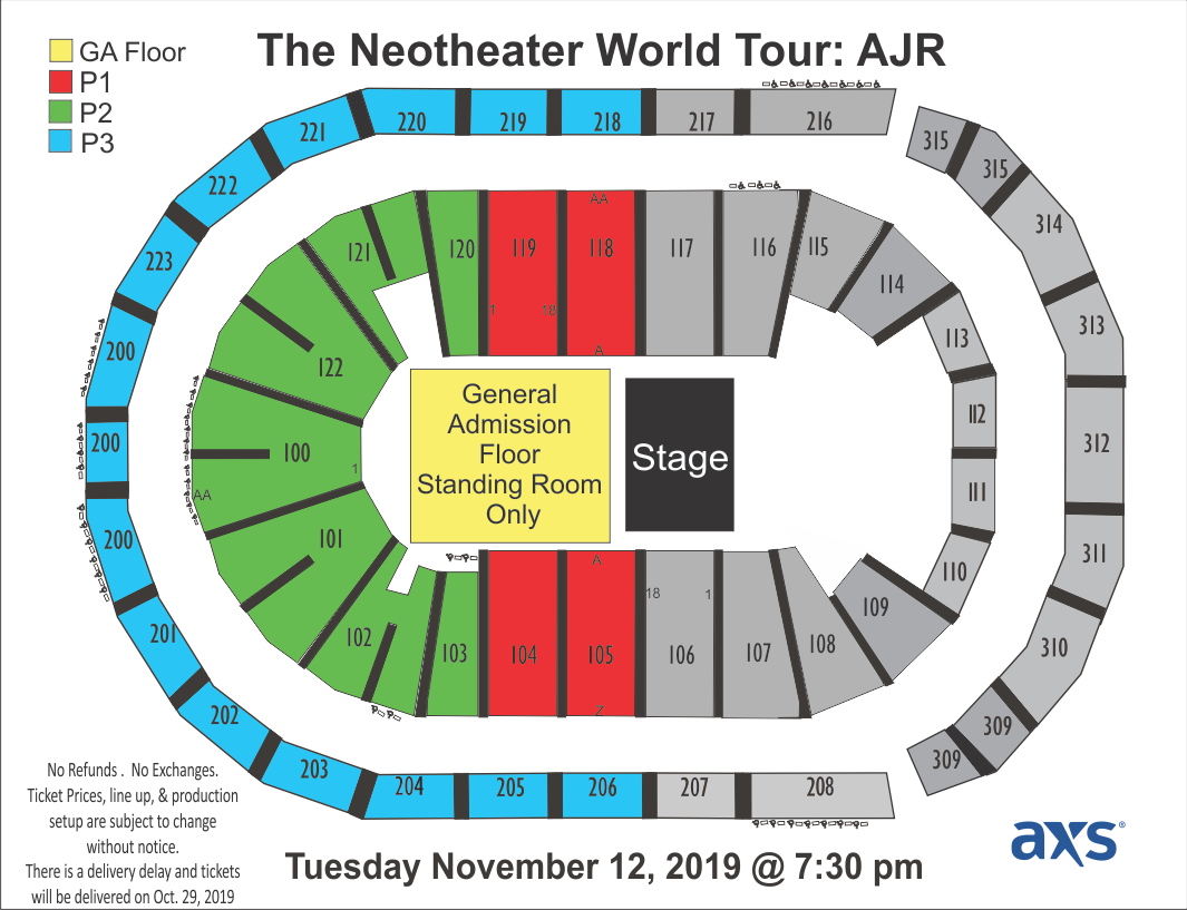 Gwinnett Arena Seating Chart Concert