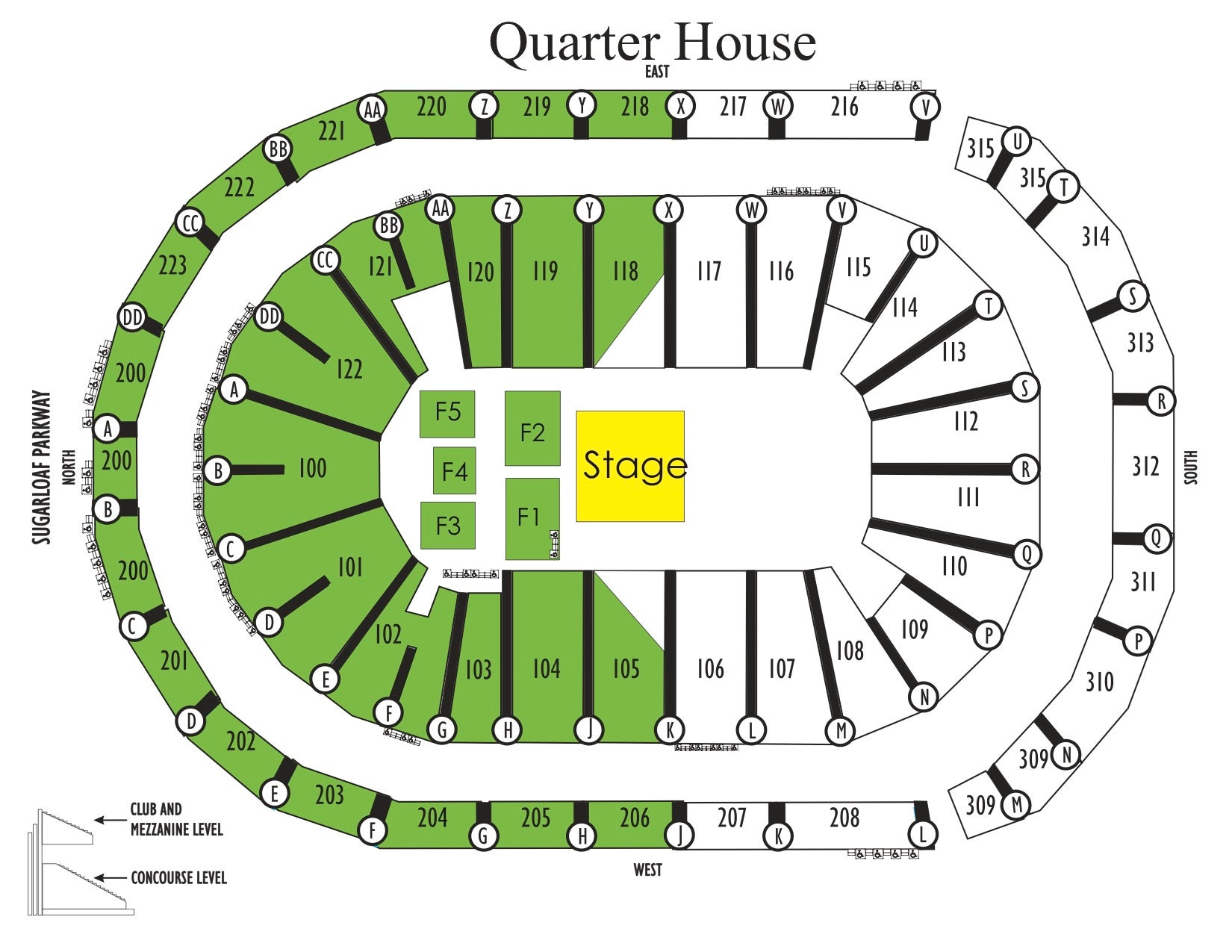 Gwinnett Arena Detailed Seating Chart